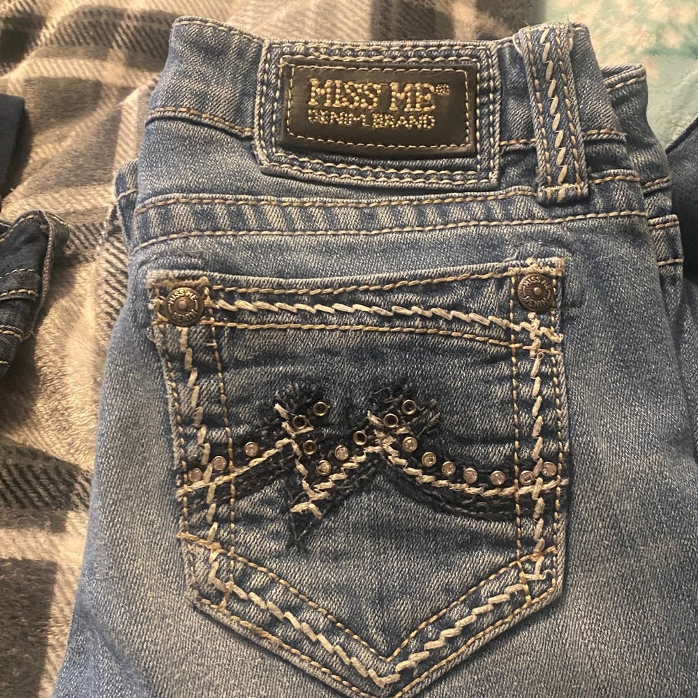 Miss Me JF1037B Boot Cut Jeans with Bling
